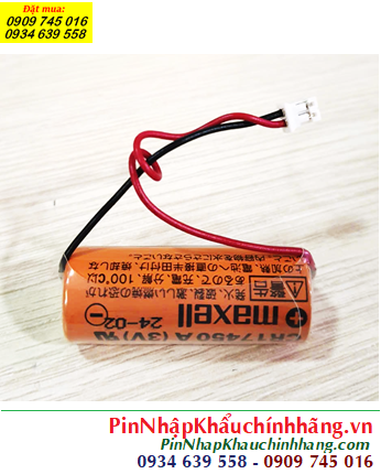 Maxell CR17450A (Zắc trắng); Pin nuôi nguồn PLC Maxell CR17450A lithium 3v 2600mAh chính hãng, Xuất xứ NHẬT